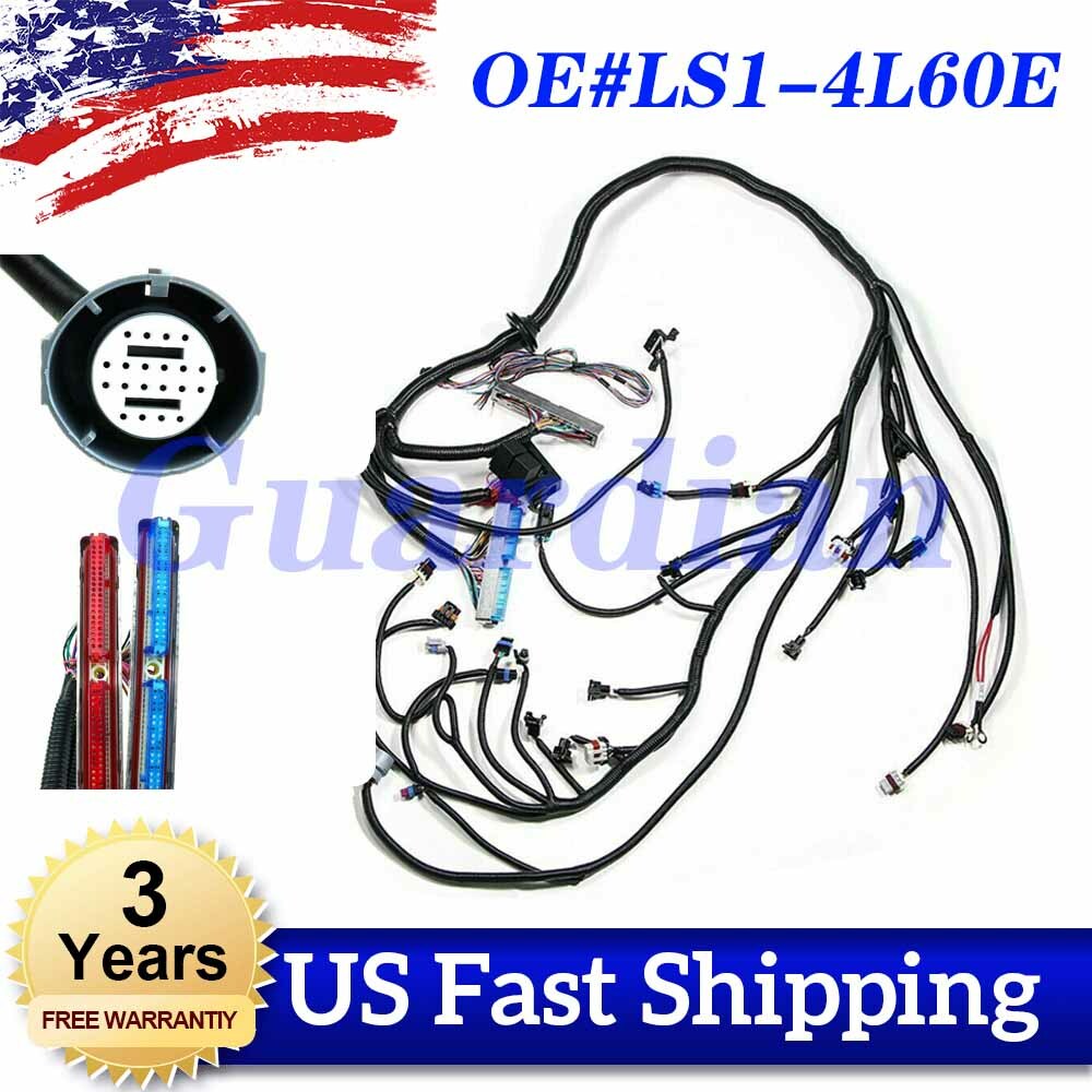 Wiring Harness Stand Alone For LS1 4L60E DBC 4.8 6.0 1997-2006 1998 1999 2003