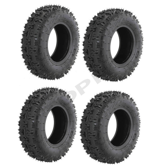 4pc 6 inch 4.10-6 Tyre Tubeless 4.10/3.50-6 Go Kart Buggy ATV Quad Scooter Razor