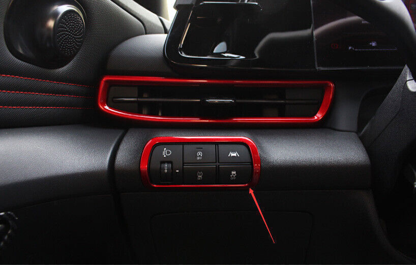 for Hyundai for Elantra 21-23 Red Headlight Lamp Switch Panel Button Trim 1x n