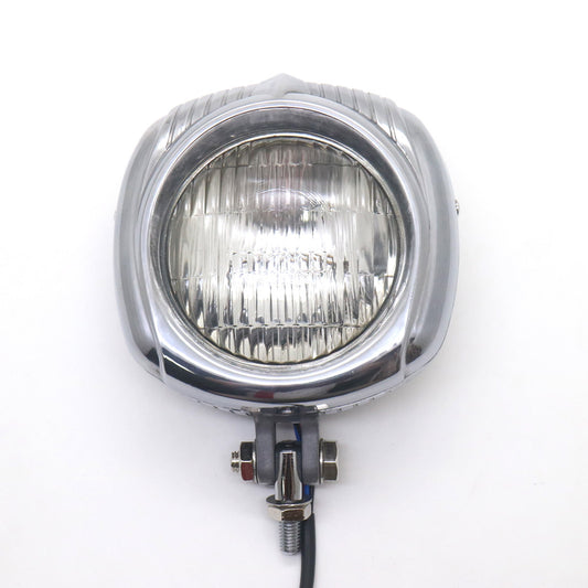 Chrome Polished Metal Vintage Retro Headlight for Harley Cafe Racer Custom Q