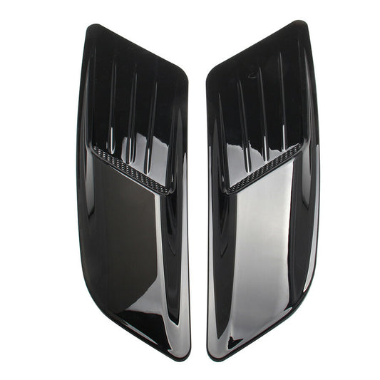 2PCS Black Hood Scoop Intake Vent For Racing Car Accessory Hoods Vents Cover