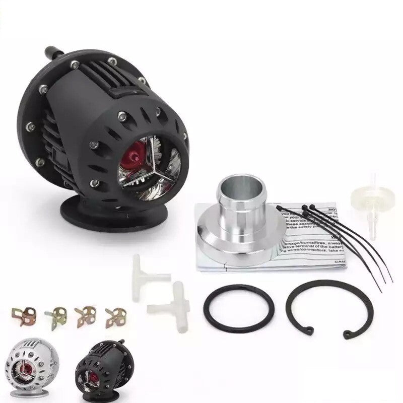 HKS CAR SQV 4 TURBO BLOW OFF VALVE PULL-TYPE SSQV BOV WITH ADAPTER Black