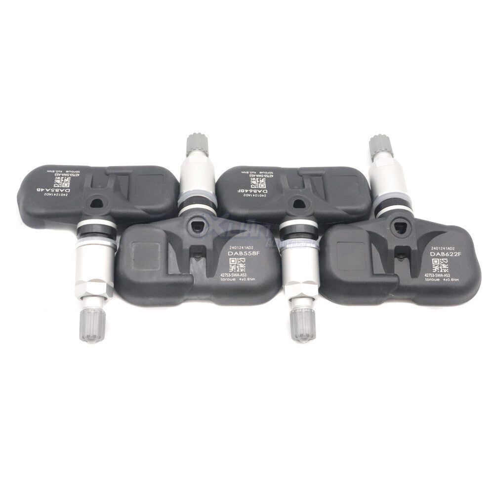4-pack TPMS wheel tire pressure sensor kit suitable for Honda CR-V, Accord 42753-swa-a53- v