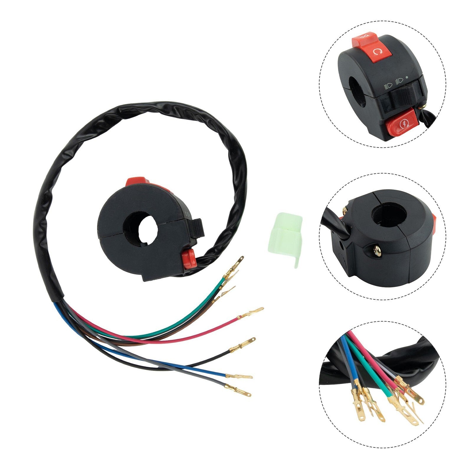 For Coolster 70cc 110cc ,125cc Start 7-Pin Male Kill Fits 7/8 Handlebar v