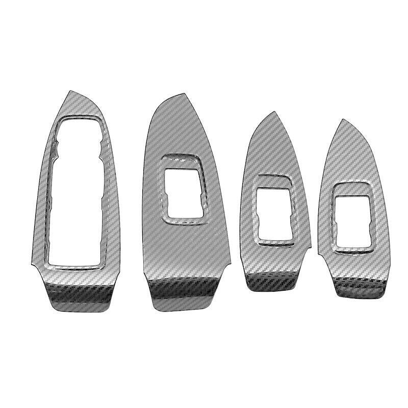 for Chevrolet Malibu 16-21 Steel Carbon Fiber Window Lock Lift Panel Frame Trim