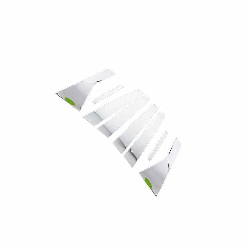 for Audi Q7 2016-19 Silver Steel Exterior Window BC-Pillar Post Decoration Trim