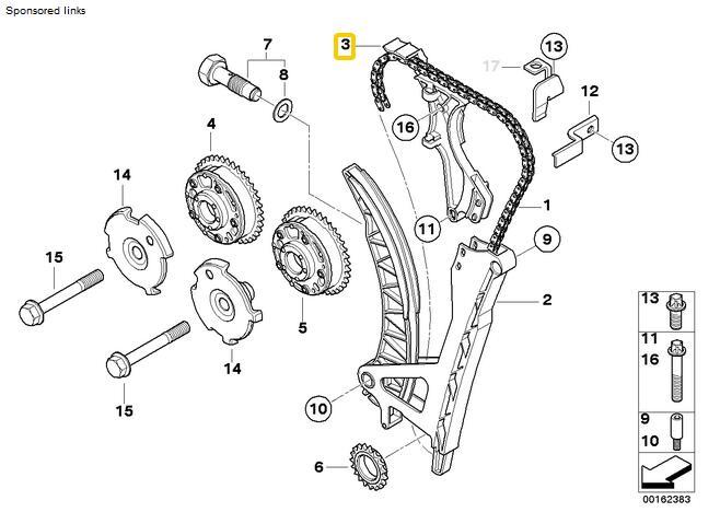 new 1-Piece Timed Chain Tensioner Guide for E46 E60N E81 E82 E83 E83N n