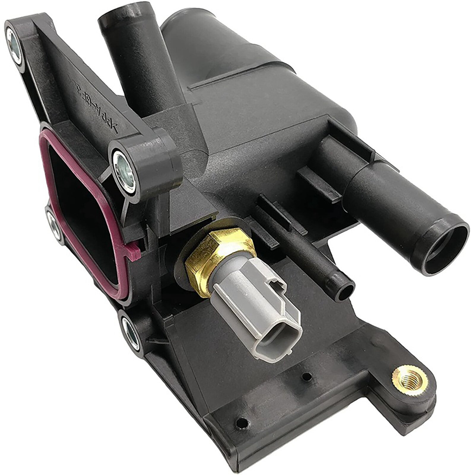 Black Water Outlet Engine Coolant Thermostat Housing for Mazda 3 5 6 2007-2013