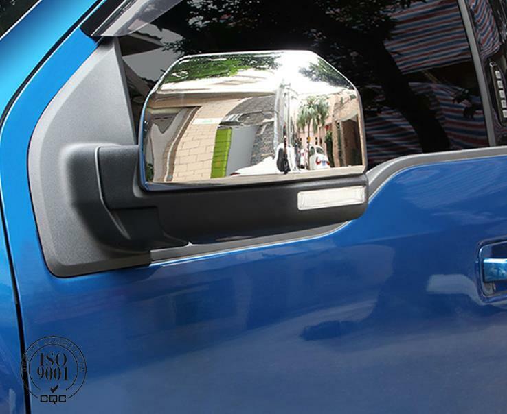 Suitable  for ford  F-150 2017 - 2020 chrome 2-piece side mirror trim cover.