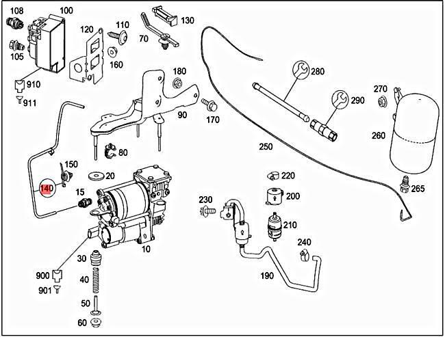 New 2213270945 Pressure Line for MERCEDES C216 W221 S-CLASS W221