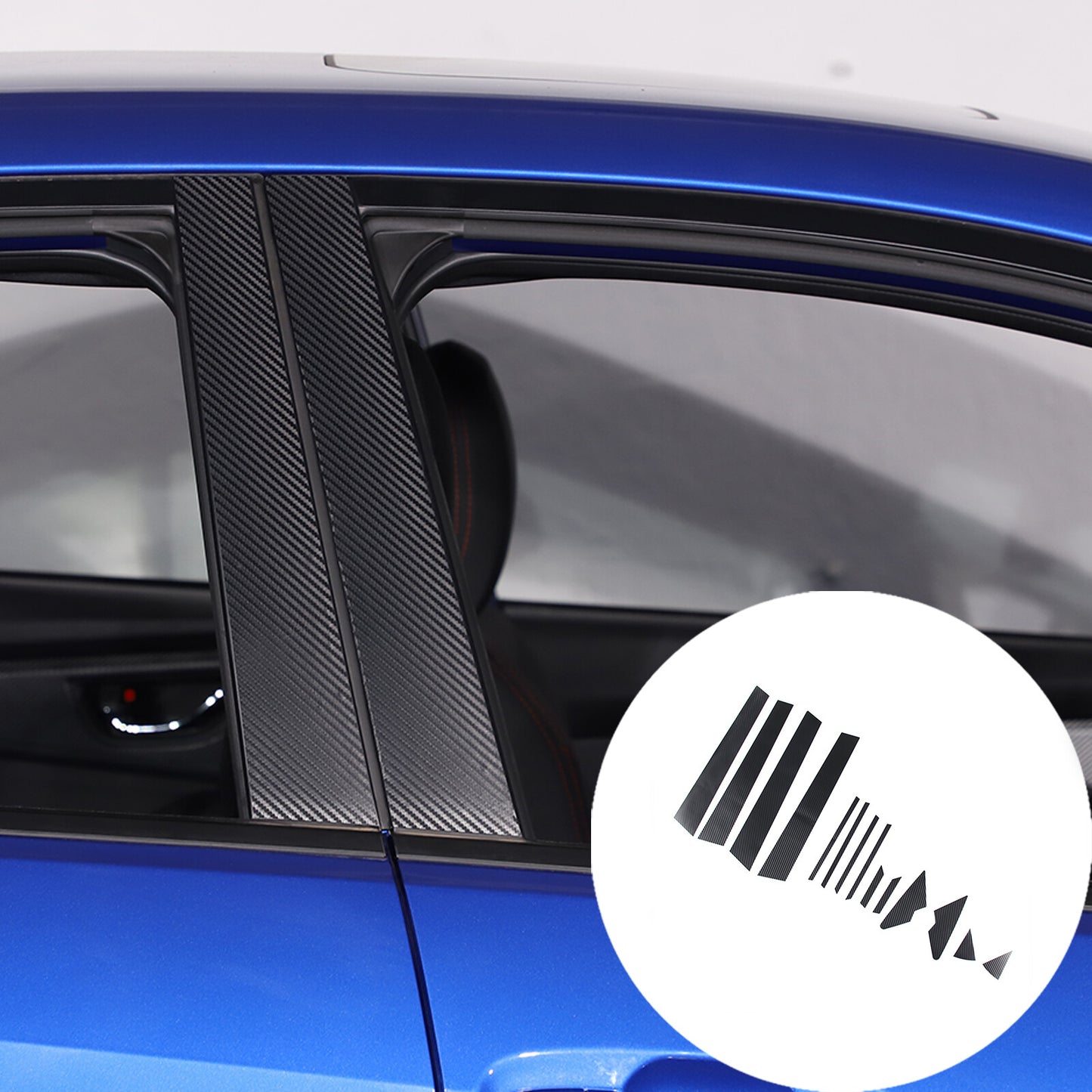 Carbon fiber steering wheel badge cover decorative sticker for Corvette C6 2005-2013- v