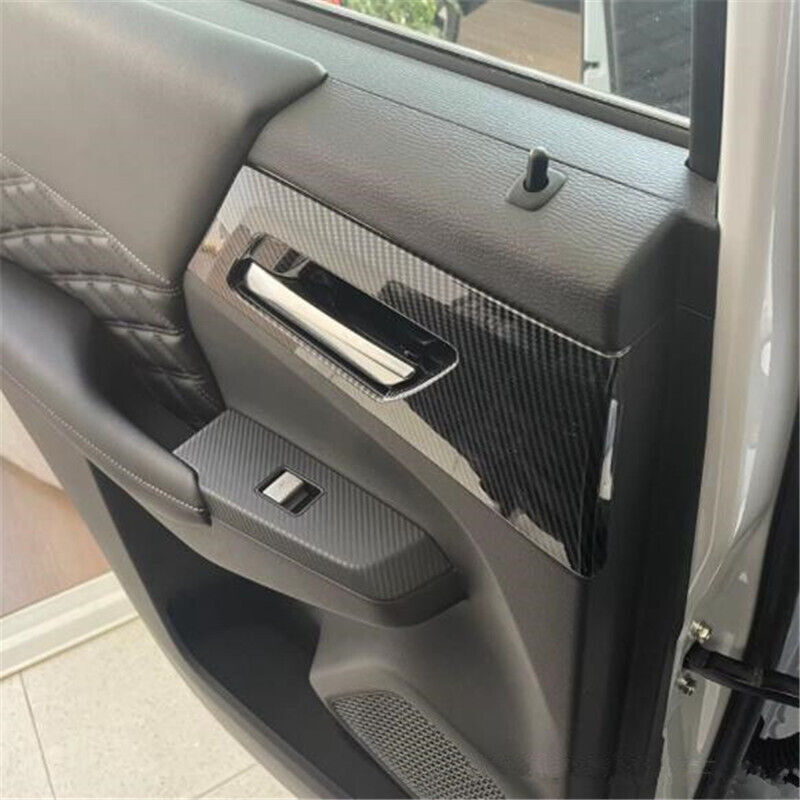 Carbon Fiber Inner Door Handle Bowl Cover Trim for Mitsubishi Outlander 2022 23