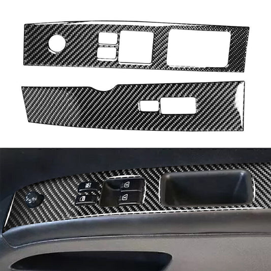 Interior Window Lift Switch Panel Cover Trim Carbon Fiber for Nissan 350Z 06-09 Q