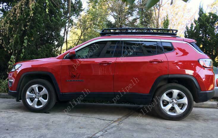 for Jeep Compass 2018-2024 Chrome Window Wind Visors Rain Guard Vent Deflectors