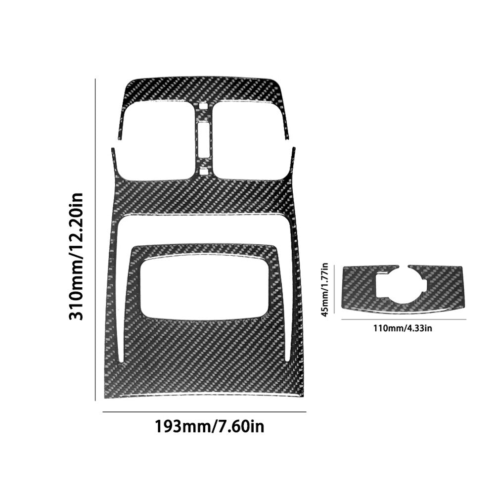 Carbon Fiber Center Console Cup Holder Cover for Jaguar F-Pace XE XF 2016-2020 v