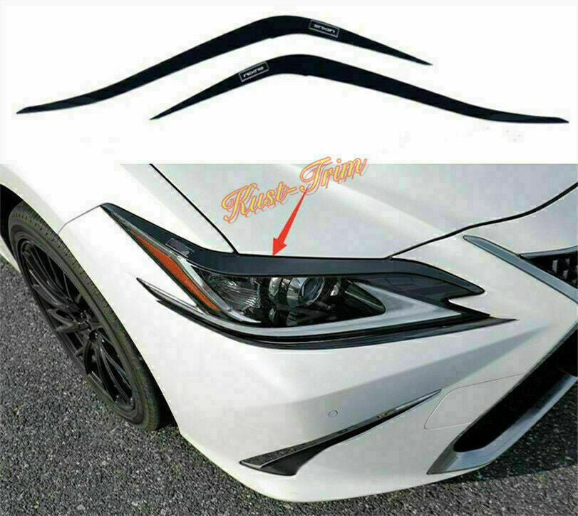 for Lexus ES350 ES300H 2019-2022Black Titanium Front Headlight Lamp Eyebrow Trim
