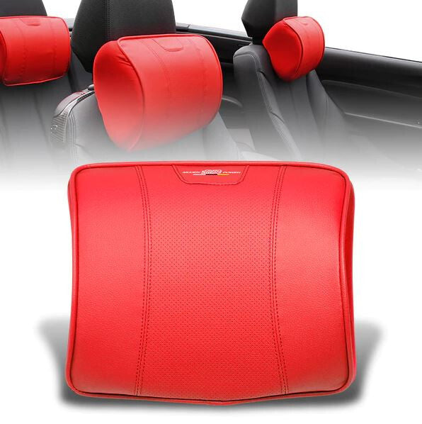 Car for seat backrest and neck pillow memory foam red Mugan for Honda for Acura