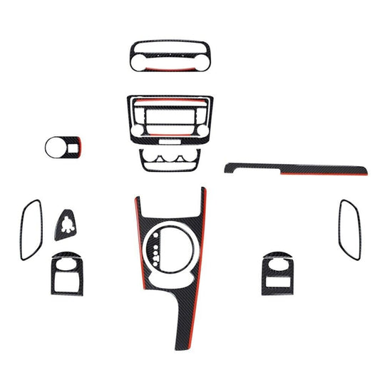 16x/set Carbon Fiber Interior Full Set Cover Trim kit for Audi TT 08-2014 Type-B n