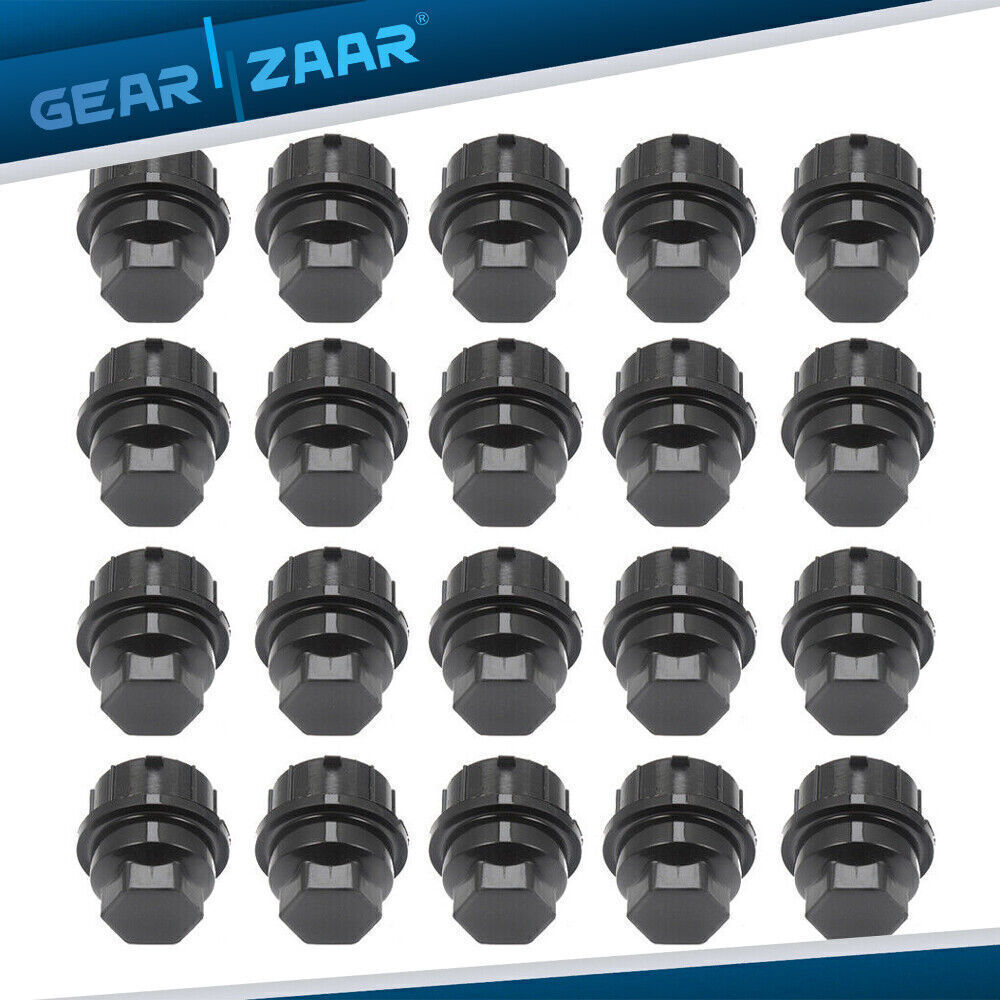 9593028 Black 20PCS Wheel Nut Cover Replaces GM fits for Buick for Chevy for GMC Pontia