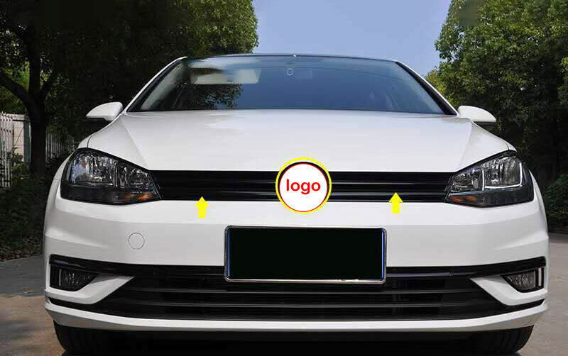 Fit For 19-20 for VW for Golf MK7.5 Glossy Black Center Mesh Grille Grill Strip Trim B n