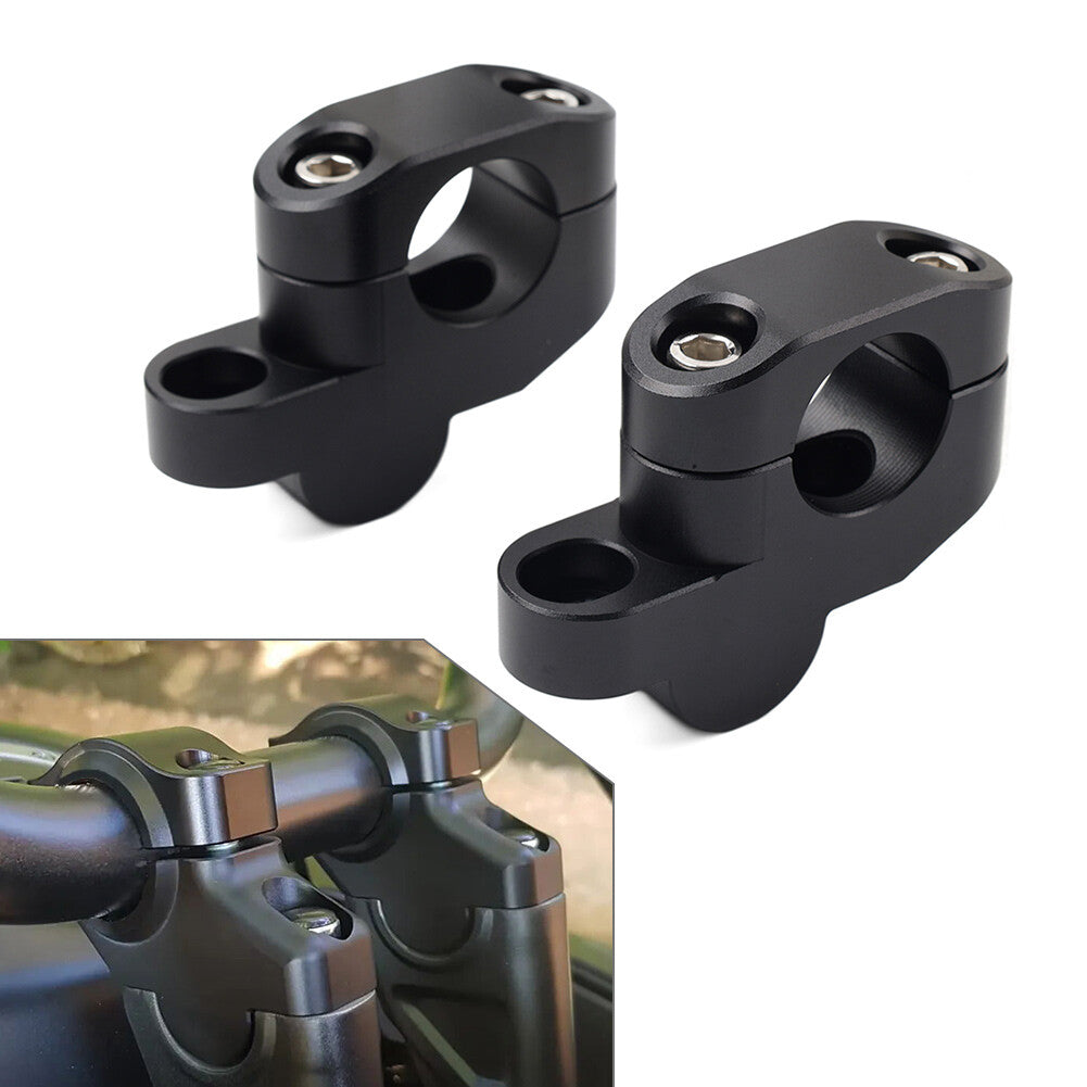 1 25mm Offset Handlebar Clamp Mount Riser Black Fit for Suzuki for Yamaha for Kawasaki Q