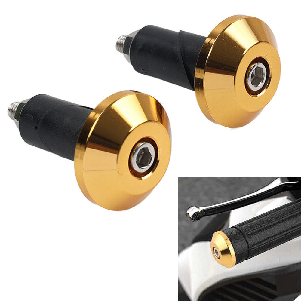 7/8'' 1'' Motorcycle Handlebar Grips Handle Bar End Cap Silder Plug Q