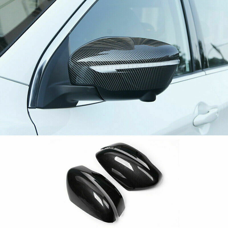 2P for Nissan Rogue 2014-2020 Carbon Fiber Look Side RearView Mirror Cover Trim