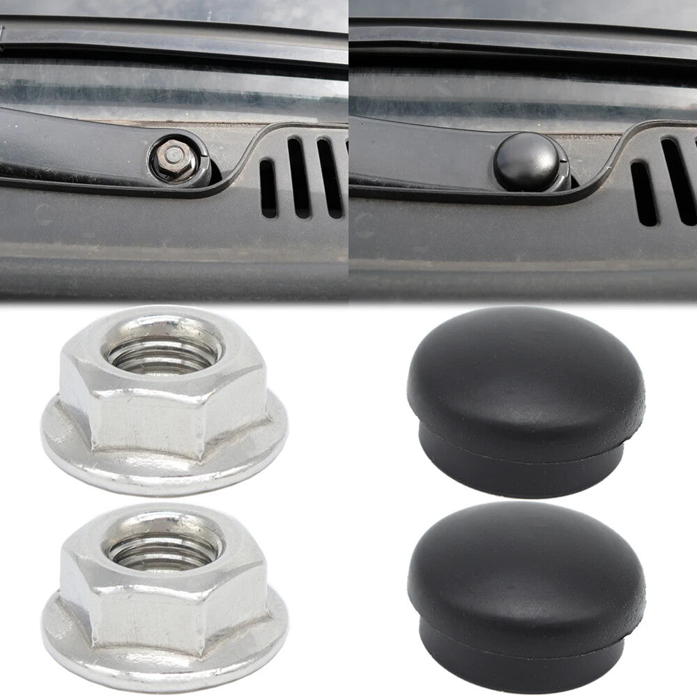 4X for Audi TT 8N 8J 8S Car Front Windshield Wiper Arm Nut Cap Bolt Rocker Cover