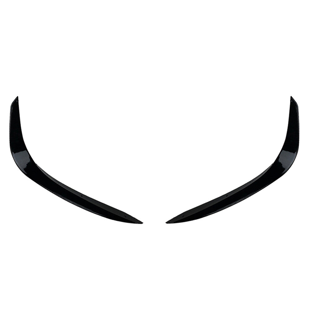 Black Front Bumper Fog light Spoiler Splitter Lip Fins for Mercedes-Benz W206