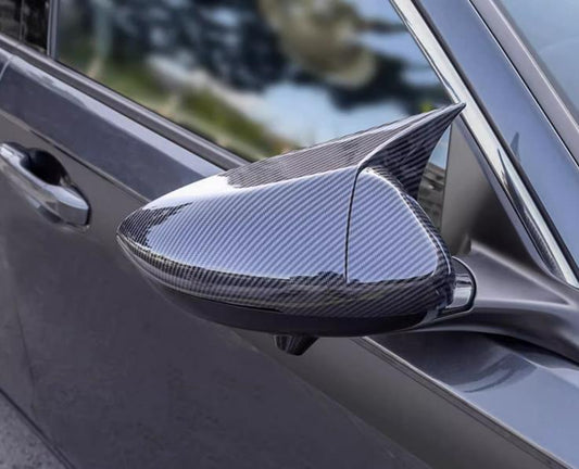 Carbon Fiber style OX Horn Rear View Mirror Cover Trim for Honda Accord 11th 23+