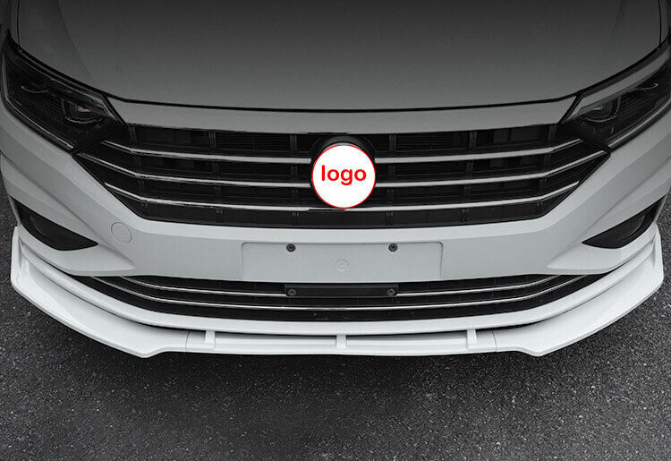 3PCS 19-23 for Volkswagen for Jetta Mk7 Front Bumper Lip Chin Spoiler ABS White