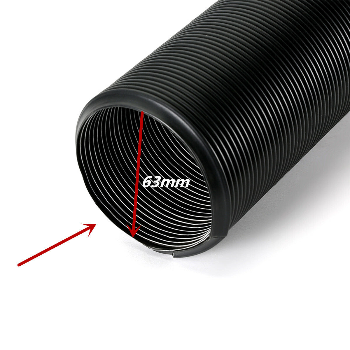 Car Cold Air Intake Hose Ducting Feed Pipe Flexible Black Auto Air Filter Parts