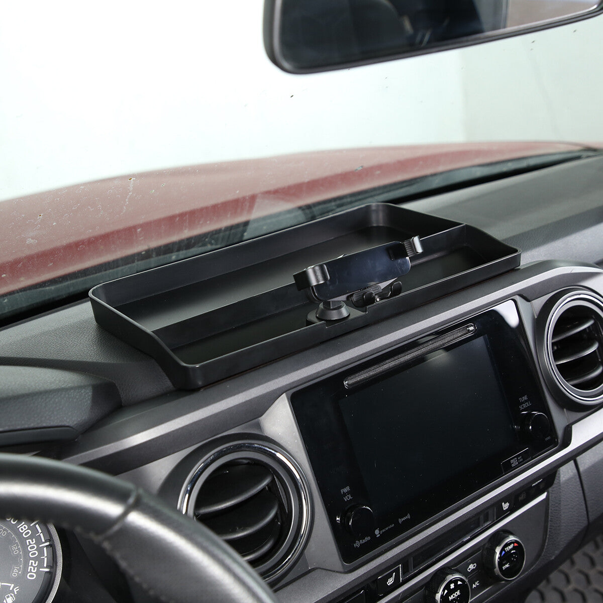 Dash storage box tray and phone holder mounting case for Tacoma 2016 - 2022 - n