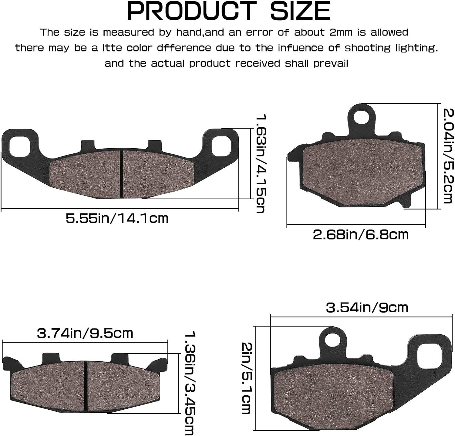 Front and Rear Brake Pads for Kawasaki Zephyr ZR 550 ZR550 B4/B5/B6 1995 1996