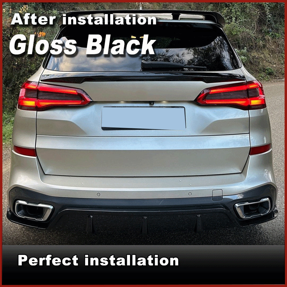 Fit for BMW X5 G05 M-SPORT 2019-21 Gloss Black Rear Bumper Lip Diffuser Spoiler