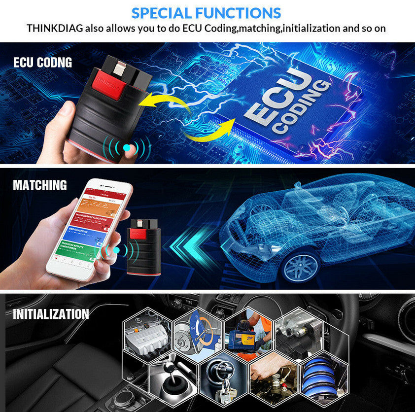 THINKDIAG Diagnostic Tool OBD2 Scanner Code Reader ECU Key Encoding for Dodge