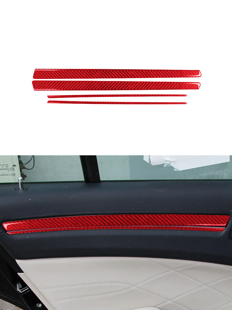 Red Carbon Fiber Center Display Decorative Cover Trim for Camry 2007-2011 v