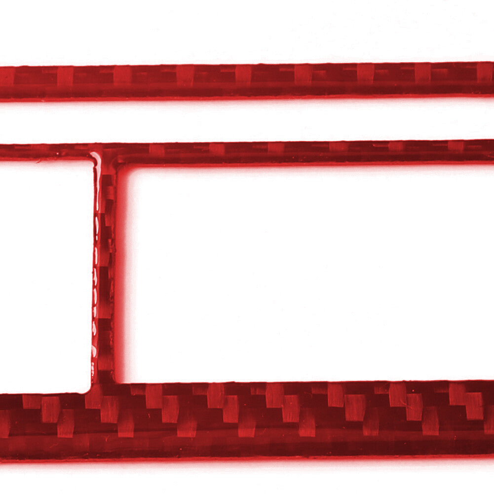 Red Carbon Fiber Rear Watercup Panel Frame Cover Trim for Camry 2007-2011 v