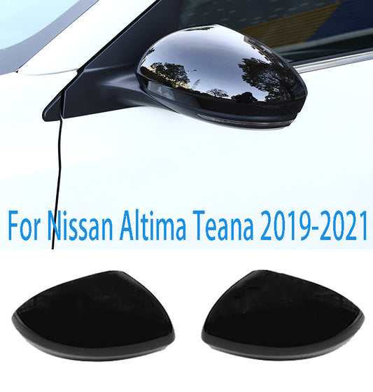for Nissan Altima Teana 19-2022 Black Rear View Side Door Mirror Cover Trim 2PC