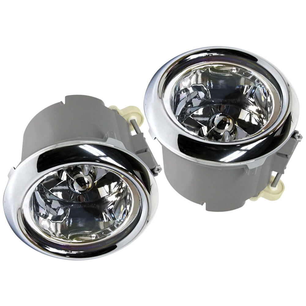 2Pcs For Santa Fe 2001-06 Left+Right Front Bumper Fog Light Chrome Replacement