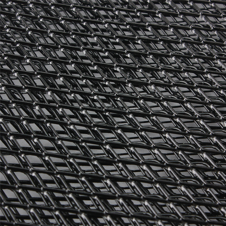 1PC New Universal Car for SUV Pickup Front Bumper Grille Mesh 40x13 Aluminum Black