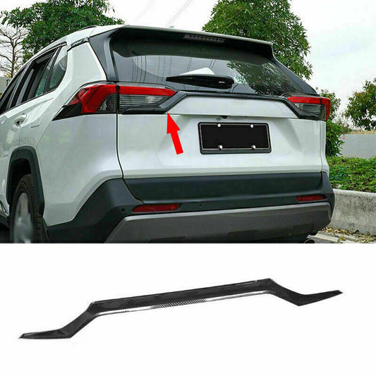for Toyota RAV4 2019-24 Carbon fiber Rear Trunk Tailgate Lid Molding trim Strip