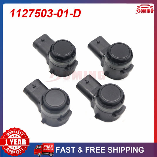 New 4PCS Front PDC Parking Bumper Side Sensor 1127503-01-D for Tesla Model 3 Y Q
