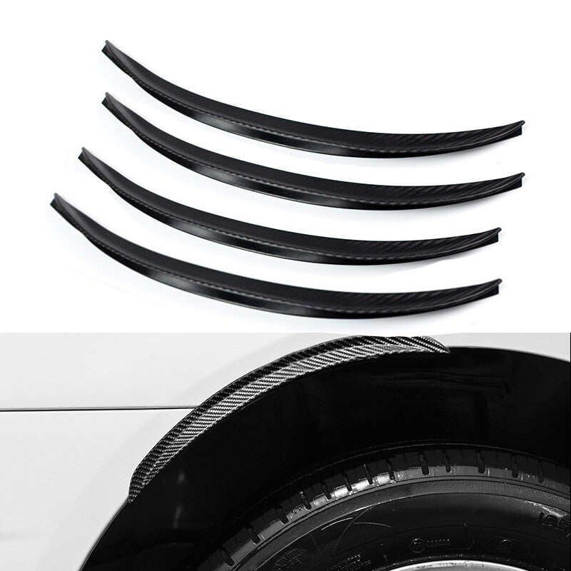 4X 43CM Auto Wheel Eyebrow Arch Protector Trim Lips Fender Cover Carbon Fiber¡Á4 v