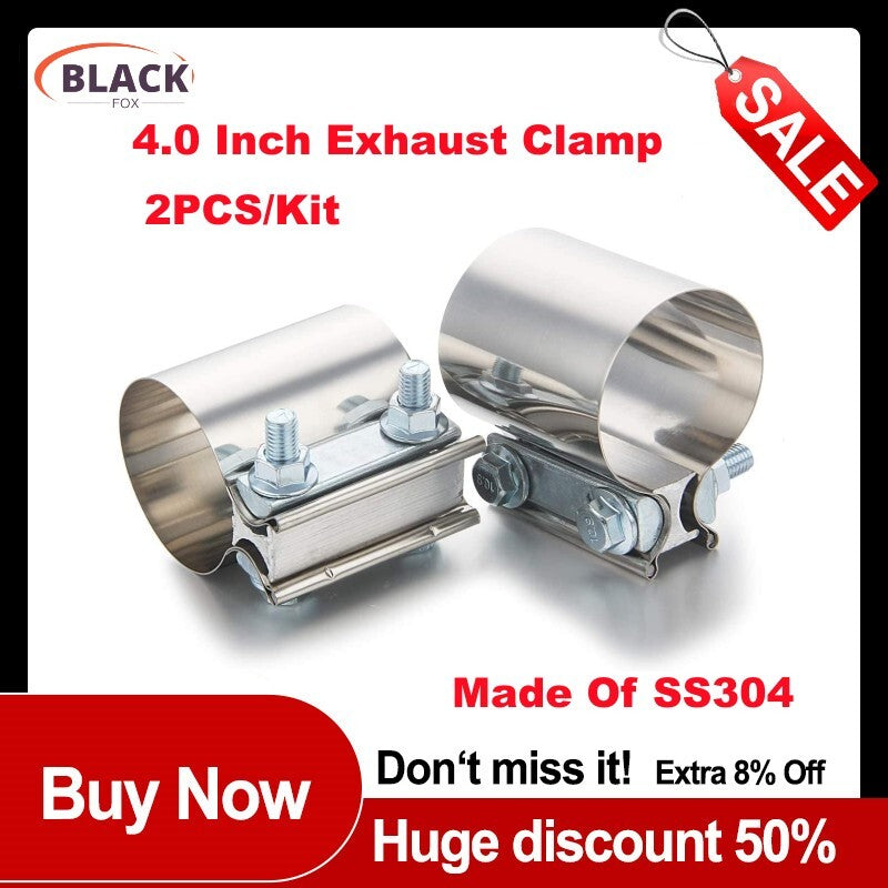 4-inch Butt connector exhaust clip for 4-inch OD exhaust pipe connection