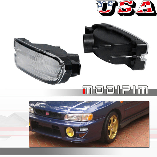 Transparent front corner side parking light 2-piece set suitable for Subaru Impreza 1999 2000 2001- v