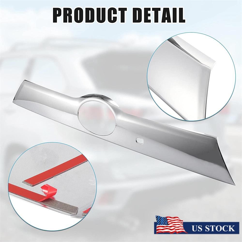 Car Mirror Chrome Rear Trunk Streamer Cover Trim For 2014-2019 for Toyota Highlander