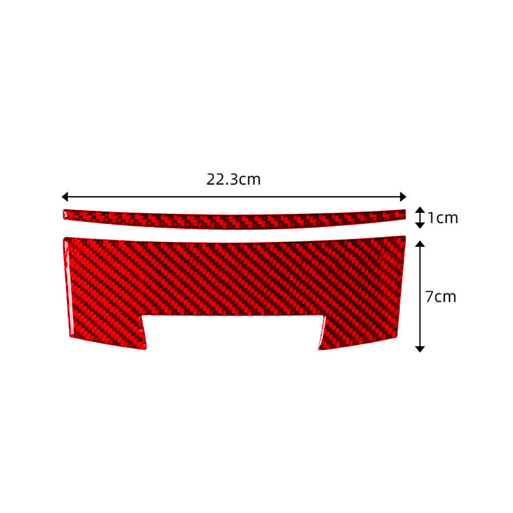 2PCS for Honda Accord 2013-2017 Red Carbon Fiber Central Storage Box Cover Trim
