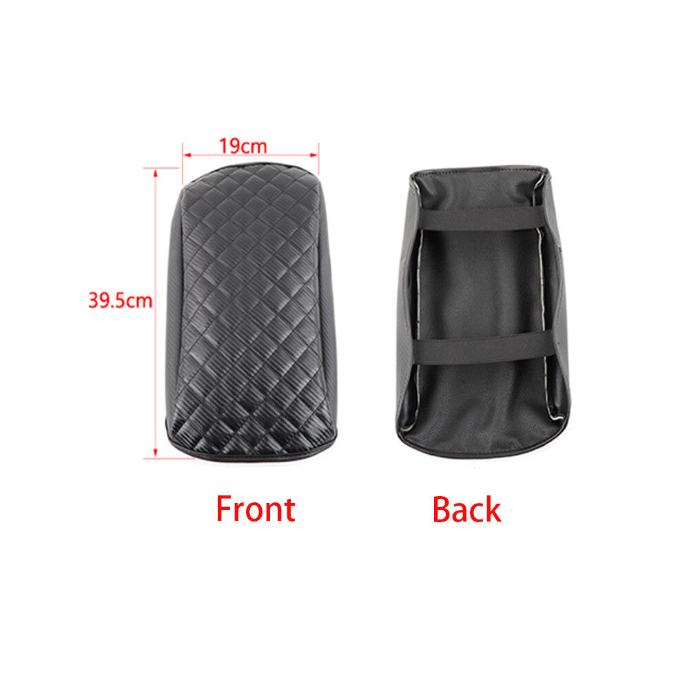 Carbon Fiber Console Armrest Cushion Pad Leather Cover For Toyot@ 4Runner 2017+