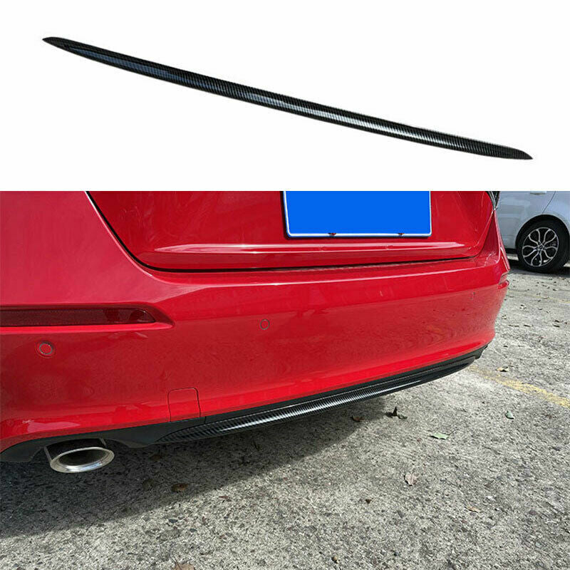 for Honda for Civic 2022-2023 Carbon Fiber Rear Bumper Cover decor protector Trim